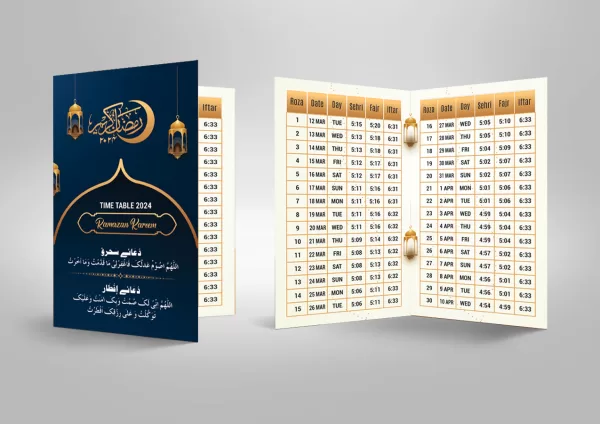 Ramazan Time Table 2024